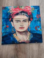 Frida Kahlo kussenhoes nieuw 45x45 blauw katoen linnen, Huis en Inrichting, Woonaccessoires | Kussens, Nieuw, Blauw, Ophalen of Verzenden