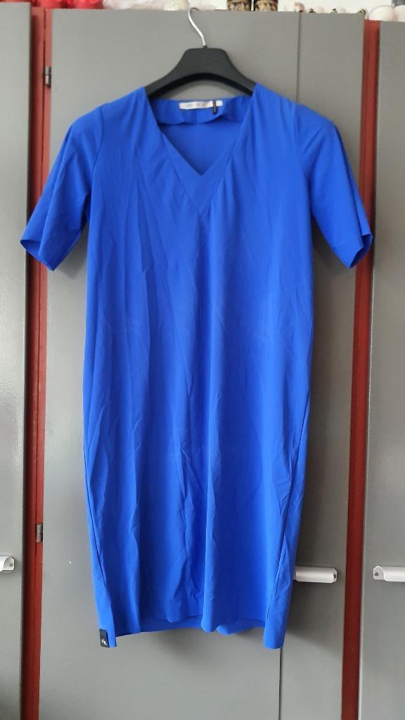 Leuke Blauwe Jurk van Label Nick Maat L - Zo Goed Als Nieuw, Kleding | Dames, Jurken, Maat 38/40 (M), Blauw, Boven de knie, Ophalen of Verzenden