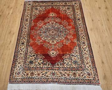 Vintage handgeknoopt oosters tapijt zijde 190x130 beschikbaar voor biedingen