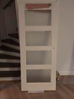 Binnendeur wit met glas, Doe-het-zelf en Verbouw, Deuren en Horren, Ophalen, Gebruikt, 80 tot 100 cm, Binnendeur