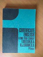 Certificate English., Ophalen of Verzenden