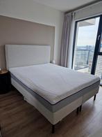 Ikea Dunvik Boxspring 160 x 200 - M Line Wave Matras, Ophalen, Beige, Tweepersoons, Zo goed als nieuw