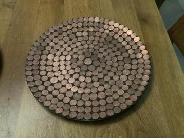 Schalen mozaiek met 1 euro muntstukken