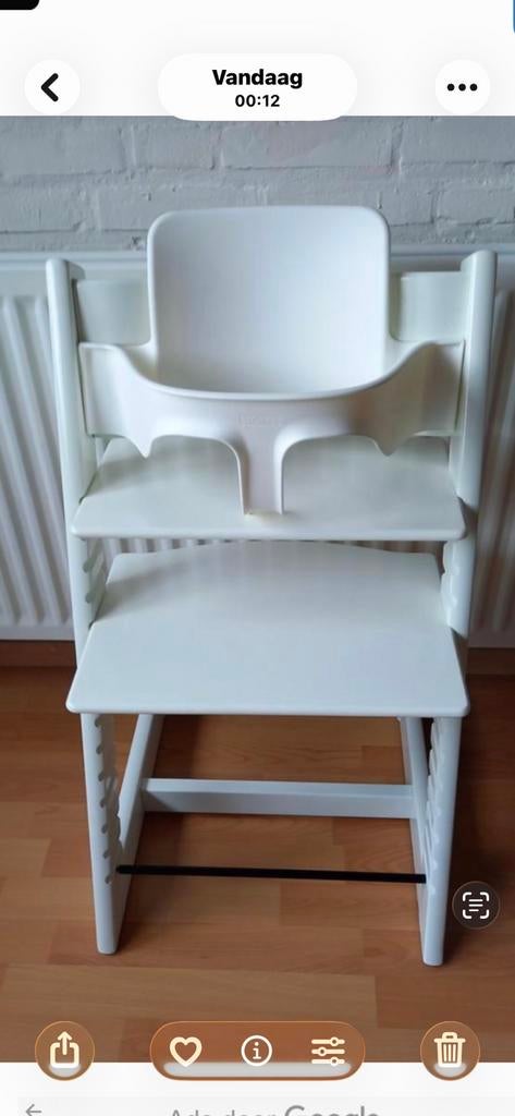 Stokke tripp trapp kinderstoel met babyset, Kinderen en Baby's, Kinderstoelen, Ophalen, Zo goed als nieuw, Meegroeistoel