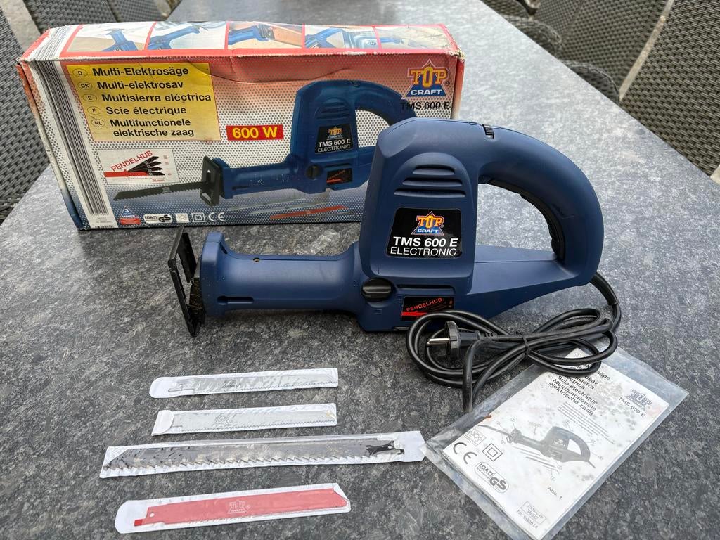 Top Craft TMS600E multifunctionele zaag 600W met accessoires, Doe-het-zelf en Verbouw, Gereedschap | Zaagmachines, 70 mm of meer