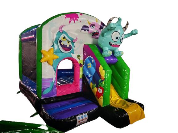 springkussen verhuur veilig en schoon (met glijbaan), Hobby en Vrije tijd, Feestartikelen | Verhuur, Ophalen, Nieuw, Overige