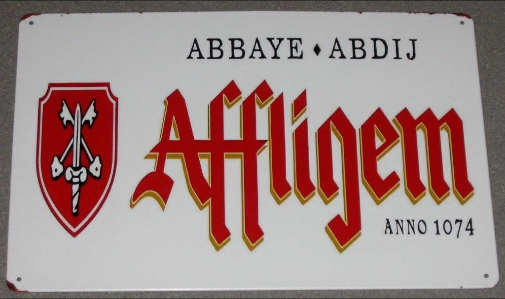 AFFLIGEM BIER : Metalen Bord Affligem Abdijbier - Anno 1074, Verzenden, Nieuw, Reclamebord, Plaat of Schild, Overige merken