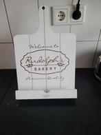 Houten kookboekstandaard "Rudolph's Bakery", Ophalen of Verzenden, Gebruikt