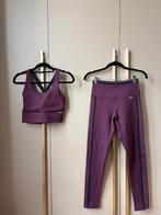 Deblon paarse sportset met zwarte bies (legging + top)., Maat 38/40 (M), Verzenden, Paars, Deblon