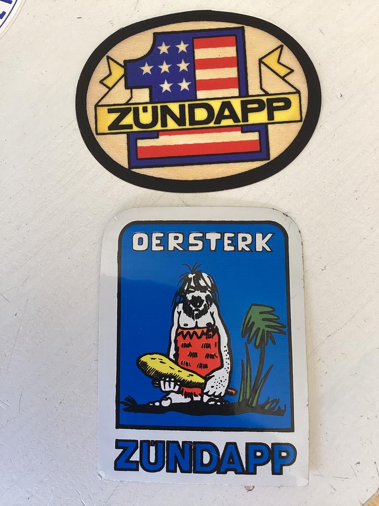 2 stickers Zundapp, Verzenden, Zo goed als nieuw, Merk