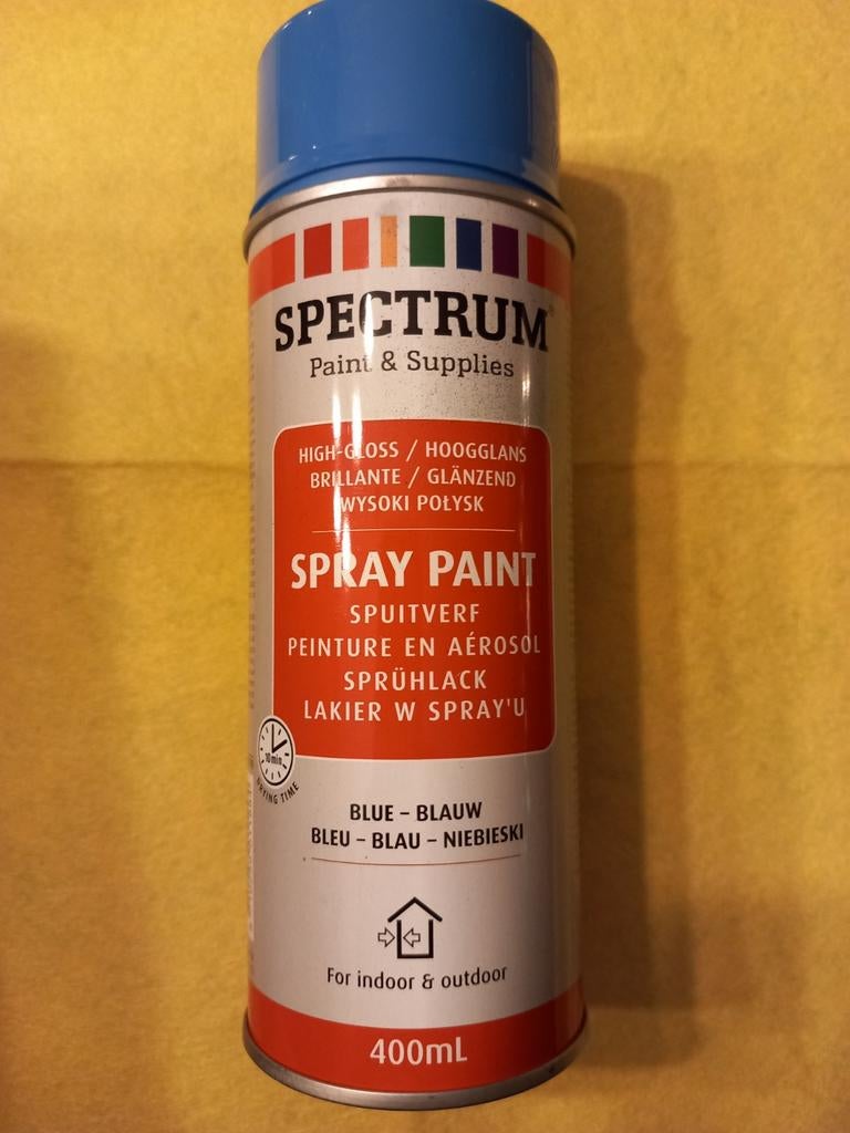 Gratis spuitbus blauwe lak, Minder dan 5 liter, Ophalen of Verzenden, Lak