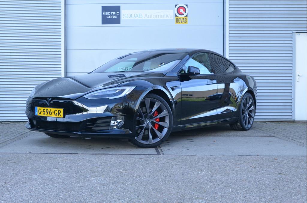 Tesla Model S Performance Ludicrous Raven, Adaptieve Luchtve, Auto's, Tesla, Automaat, 12 maanden, 2216 kg, Beige