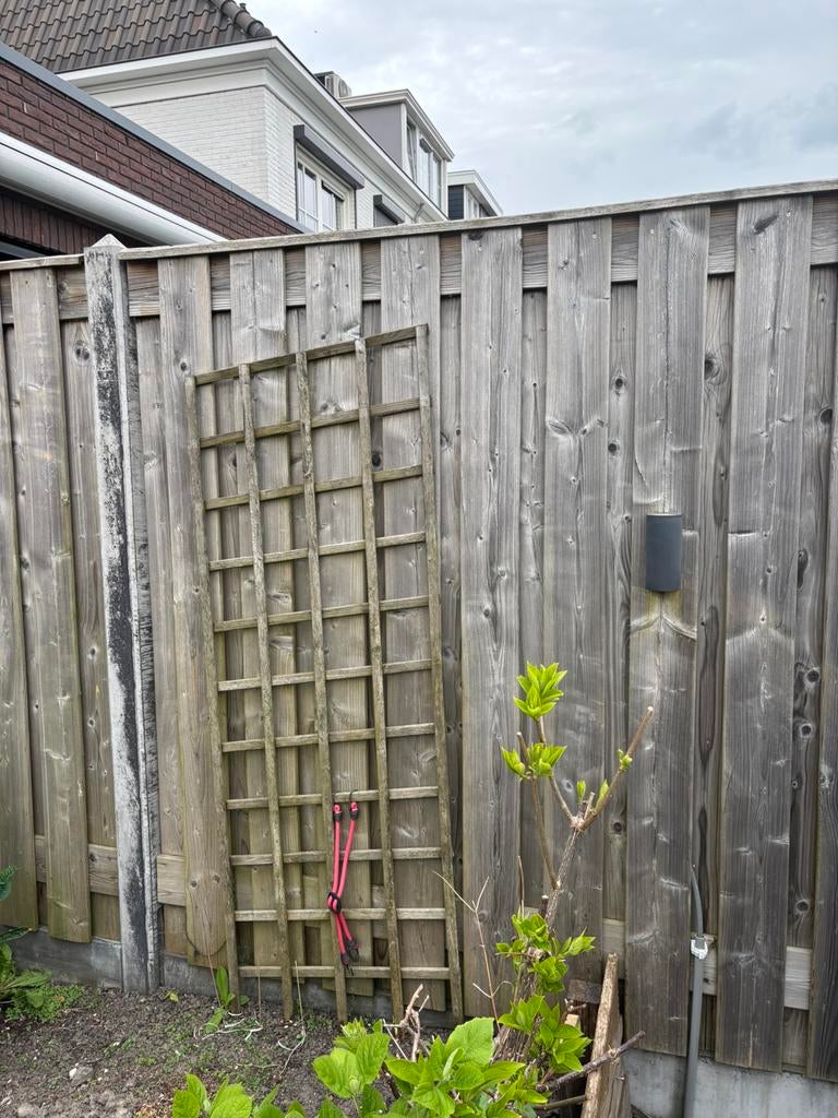 2 schuttingdelen  en 1 tussenpaal beton, Ophalen, 1 tot 2 meter, Minder dan 3 meter, Zo goed als nieuw