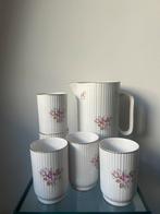 Brocante kan en 5 bekers Royal Gouda Porcelain, Ophalen of Verzenden