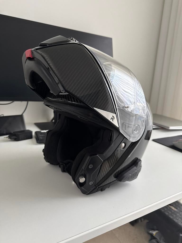HJC RPHA 90S systeemhelm carbon met Sena communicatie, M, Systeemhelm, Heren, HJC