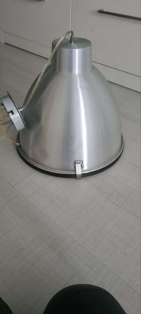 IKEA Industriële lamp zilver, Huis en Inrichting, Lampen | Hanglampen, Ophalen, Nieuw, Minder dan 50 cm