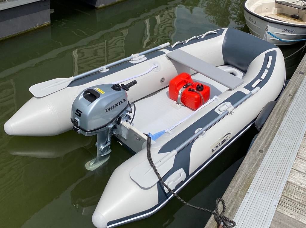 Nimarine rubberboot met Honda 5 pk buitenboordmotor, Ophalen, Gebruikt, Motor en Techniek, Motorboot