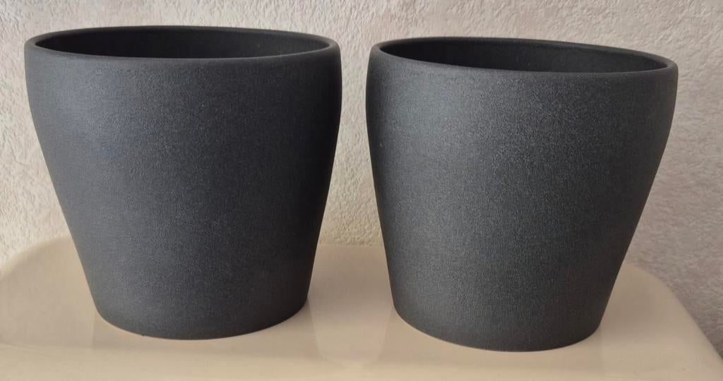 2x Ikea bloempot, Tuin en Terras, Ophalen, Rond, Zo goed als nieuw, Aardewerk