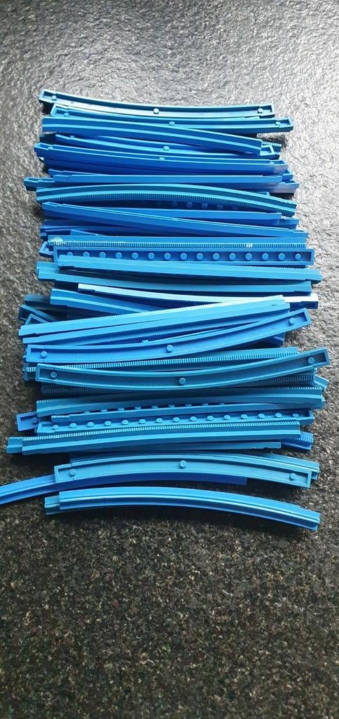 Vintage blauwe lego rails spoorwegen, Ophalen of Verzenden, Gebruikt