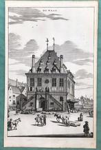 18e eeuw Amsterdam kopergravure van de Waag, Antiek en Kunst, Ophalen of Verzenden
