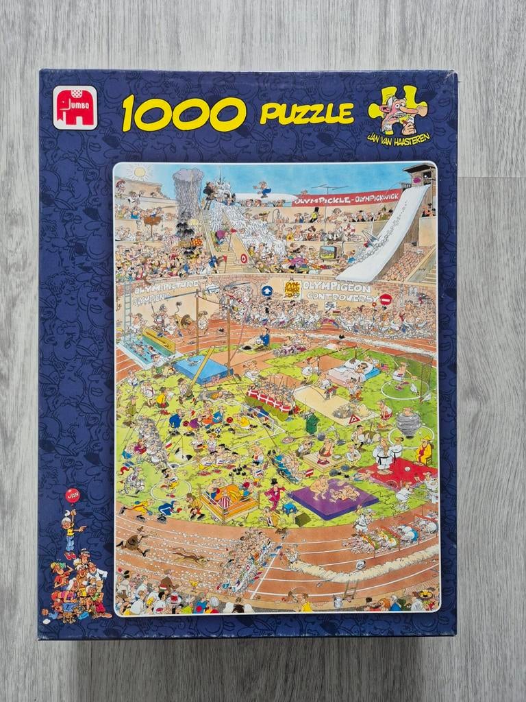 Jan van Haasteren puzzel, Olympische spelen, 1000st., Hobby en Vrije tijd, Ophalen of Verzenden, 500 t/m 1500 stukjes, Zo goed als nieuw