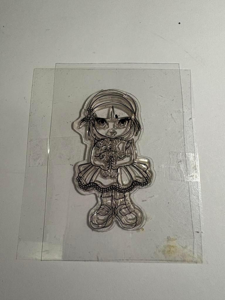 C Stempel helene meisje, Hobby en Vrije tijd, Stempelen, Ophalen of Verzenden, Zo goed als nieuw