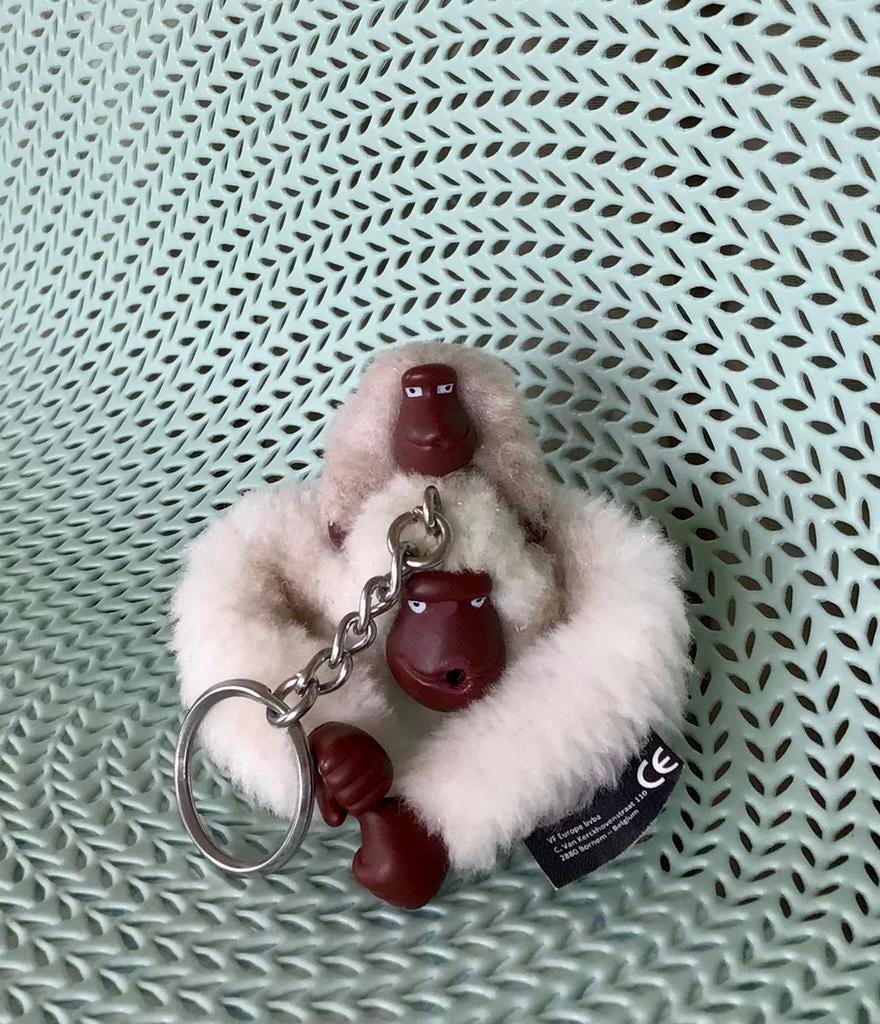 Kipling aap Rhizlane met baby aapje op de rug, sleutelhanger, Ophalen of Verzenden, Zo goed als nieuw, Knuffel of Figuurtje