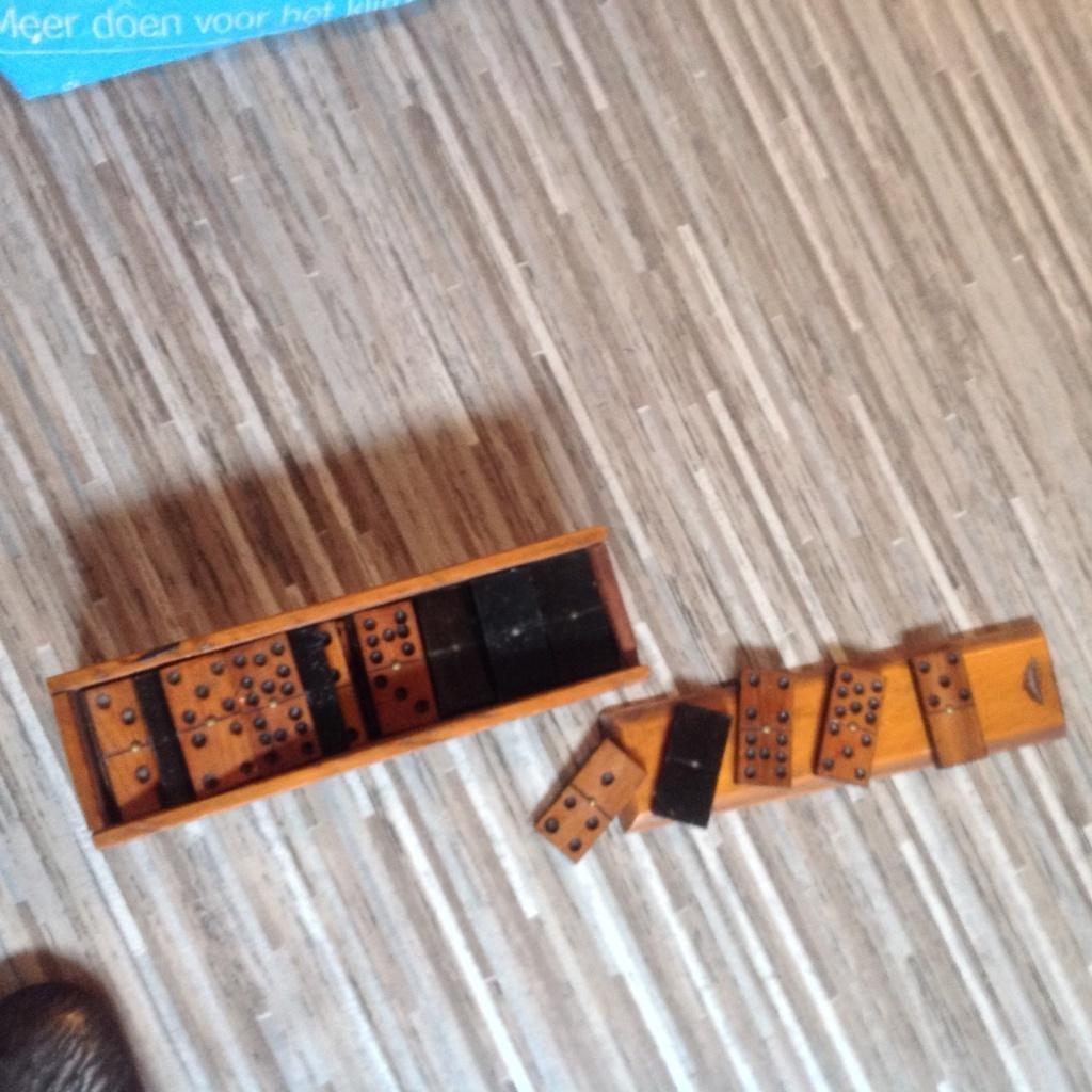 Antiek Dominospel (55 stenen) VERZENDEN OF OPHALEN, Antiek en Kunst, Ophalen