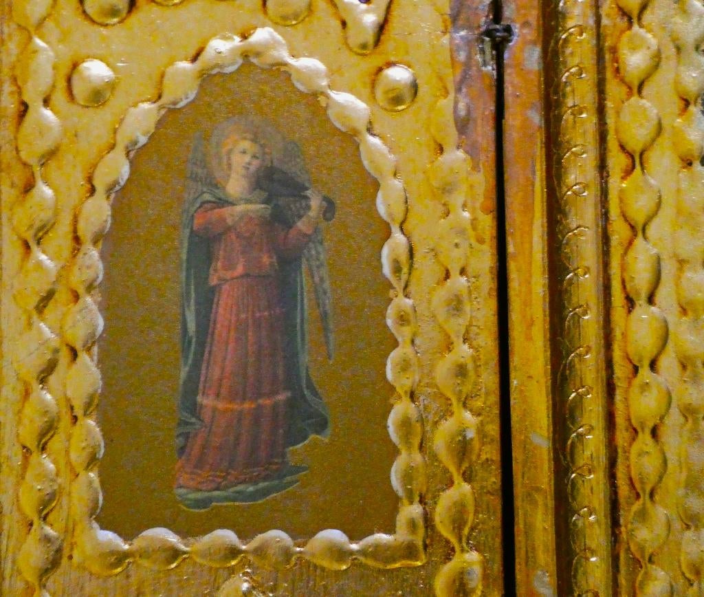 Triptiek drieluik icoon De Madonna druiventros P. Mignard, Ophalen of Verzenden