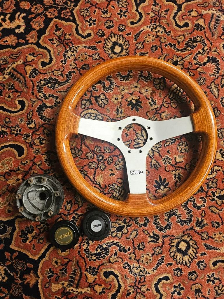 OBA sportstuur van hout met Fiat stuurnaaf, Ophalen of Verzenden, Fiat