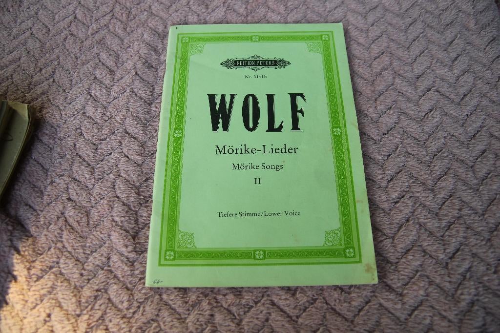 Wolf - Mörike-Lieder Edition Peters No 3141b, Muziek en Instrumenten, Bladmuziek, Ophalen of Verzenden, Gebruikt, Artiest of Componist