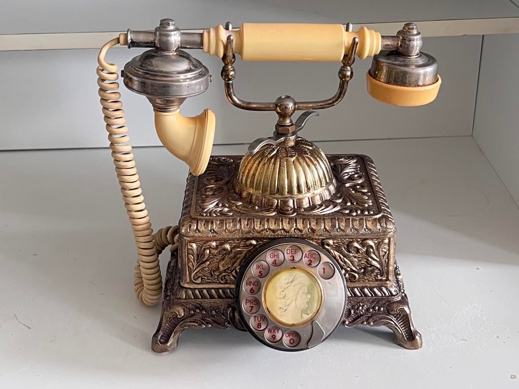 Antieke telefoon met draaischijf, Ophalen of Verzenden