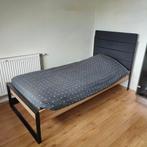 Eenpersoonsbed met hoofdbord incl lattenbodem, Huis en Inrichting, Slaapkamer | Bedden, Ophalen, 90 cm, Eenpersoons, Zo goed als nieuw