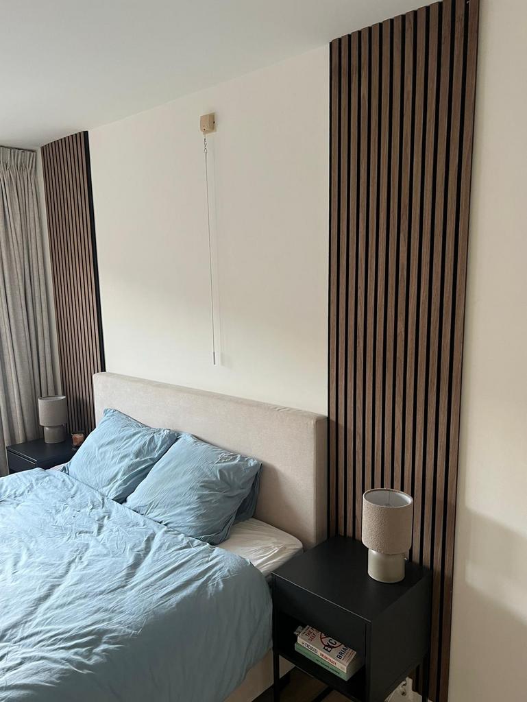Wandpaneel donkerhout walnoot, Doe-het-zelf en Verbouw, Platen en Panelen, Ophalen, Nieuw
