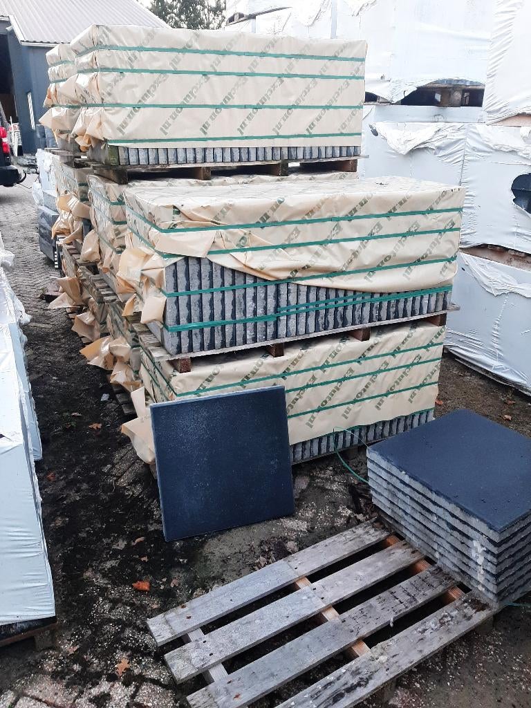 excluton beton tegel antraciet 50x50, Tuin en Terras, Tegels en Klinkers, Ophalen, Nieuw, 10 m² of meer, Beton