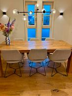 Mooie en warme houten eettafel, Huis en Inrichting, Tafels | Eettafels, Ophalen, Gebruikt, 100 tot 150 cm, 150 tot 200 cm