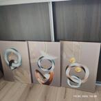 Set van 3 abstracte schilderijen 40x55, Ophalen of Verzenden