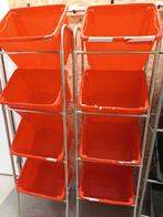 2 krattenstellingen met bakken, Ophalen of Verzenden, Minder dan 40 cm, Minder dan 35 cm