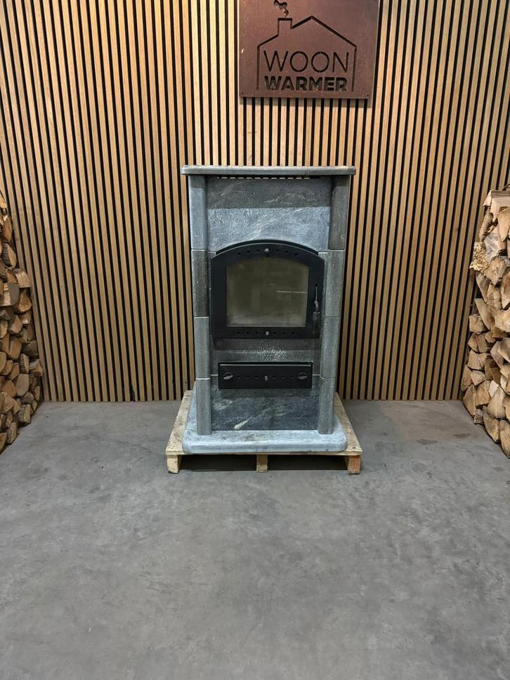 26041 Speksteenkachel Apollo 7kw, Huis en Inrichting, Kachels, Gebruikt, Vrijstaand, Houtkachel, Hout, Ophalen