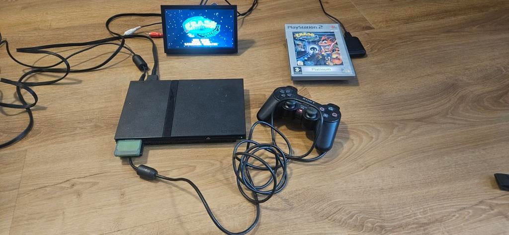 Playstation 2 slim bundel!, Ophalen, Zwart, Met games, Zo goed als nieuw
