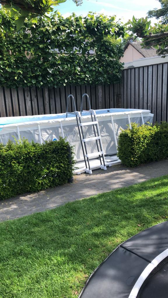 Intex zwembad 400x200x122 met zoutwatersysteem en zandfilter, Tuin en Terras, Zwembaden, Gebruikt, 200 tot 300 cm, Rechthoekig
