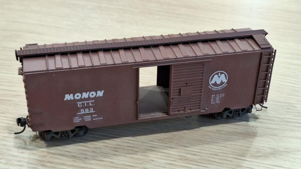 40 ft boxcar  monon C.I.L.  h0, Ophalen of Verzenden, Gelijkstroom of Wisselstroom, Wagon, Overige merken
