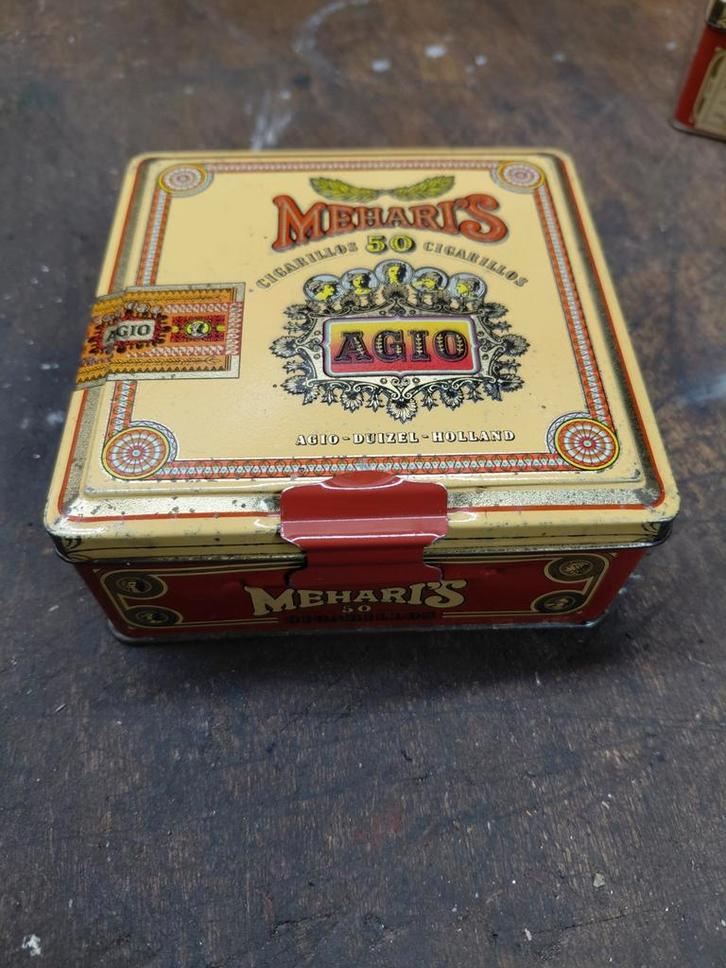 Mehari's Agio sigarenblikje, Verzamelen, Blikken, Ophalen of Verzenden