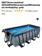 EXIT Stone zwembad 400x200x122cm met overkapping m, 120 cm of meer, 200 tot 300 cm, Ophalen of Verzenden, Zo goed als nieuw