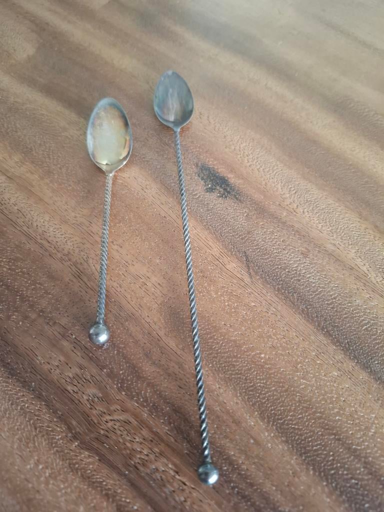 Twee oude DE lepels, Ophalen of Verzenden