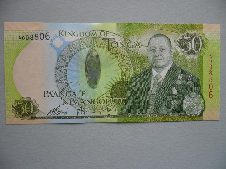 Tonga #48 [ND] / 50 pa'anga UNC, Postzegels en Munten, Bankbiljetten | Oceanië, Los biljet, Verzenden