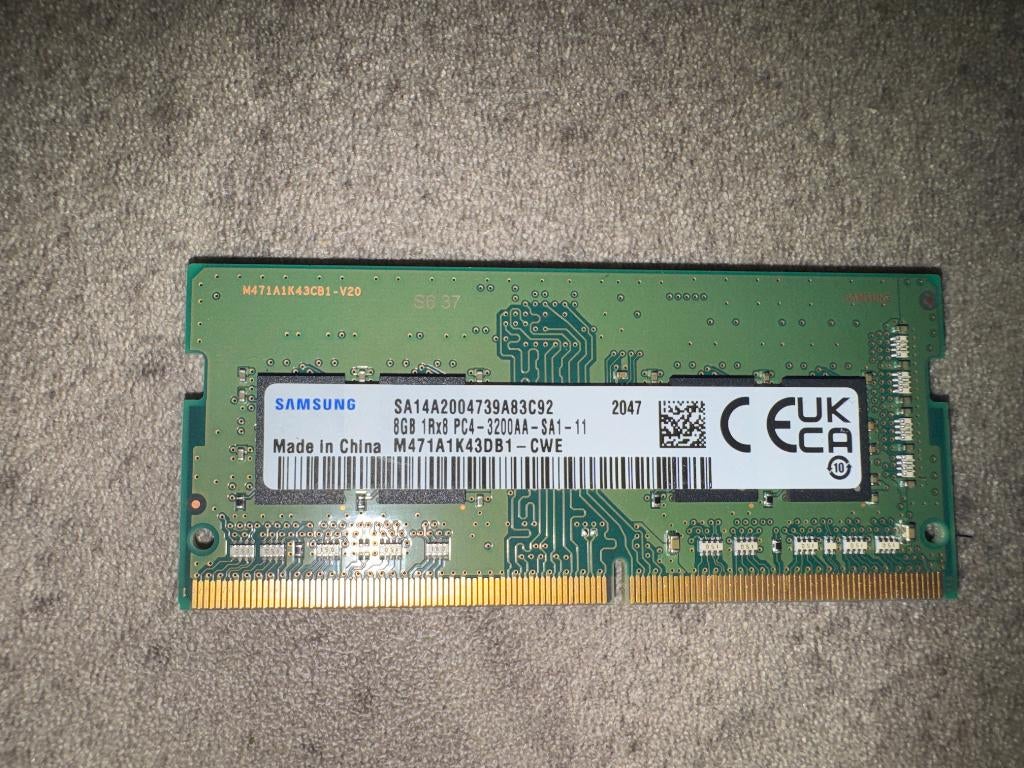 samsung 8GB RAM laptop, 8 GB, DDR3, Ophalen of Verzenden, Zo goed als nieuw