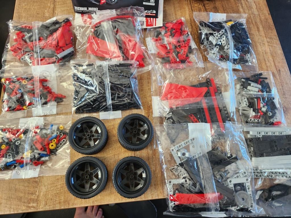 Bouwpakket F1 Auto 1:8 - Technic Model Supercar, Kinderen en Baby's, Speelgoed | Bouwstenen, Nieuw, Overige merken, Ophalen of Verzenden