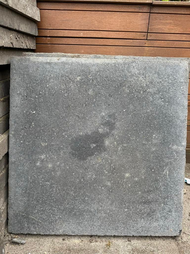 Grijze terrastegels 60x60x5, Tuin en Terras, Tegels en Klinkers, Ophalen, Gebruikt, 10 m² of meer, Beton
