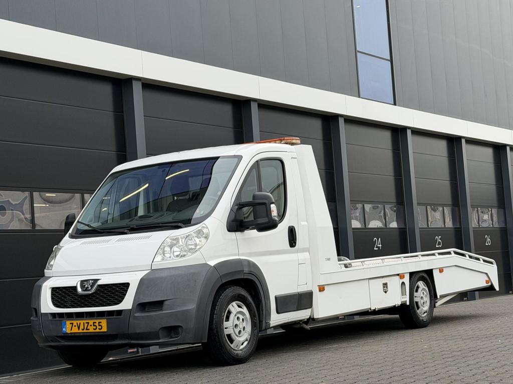 Peugeot Boxer 3.0 HDI Tijhof oprijwagen luchtvering, Auto's, Bestelauto's, 156 pk, Wit, Bedrijf, Onderhoudsboekje